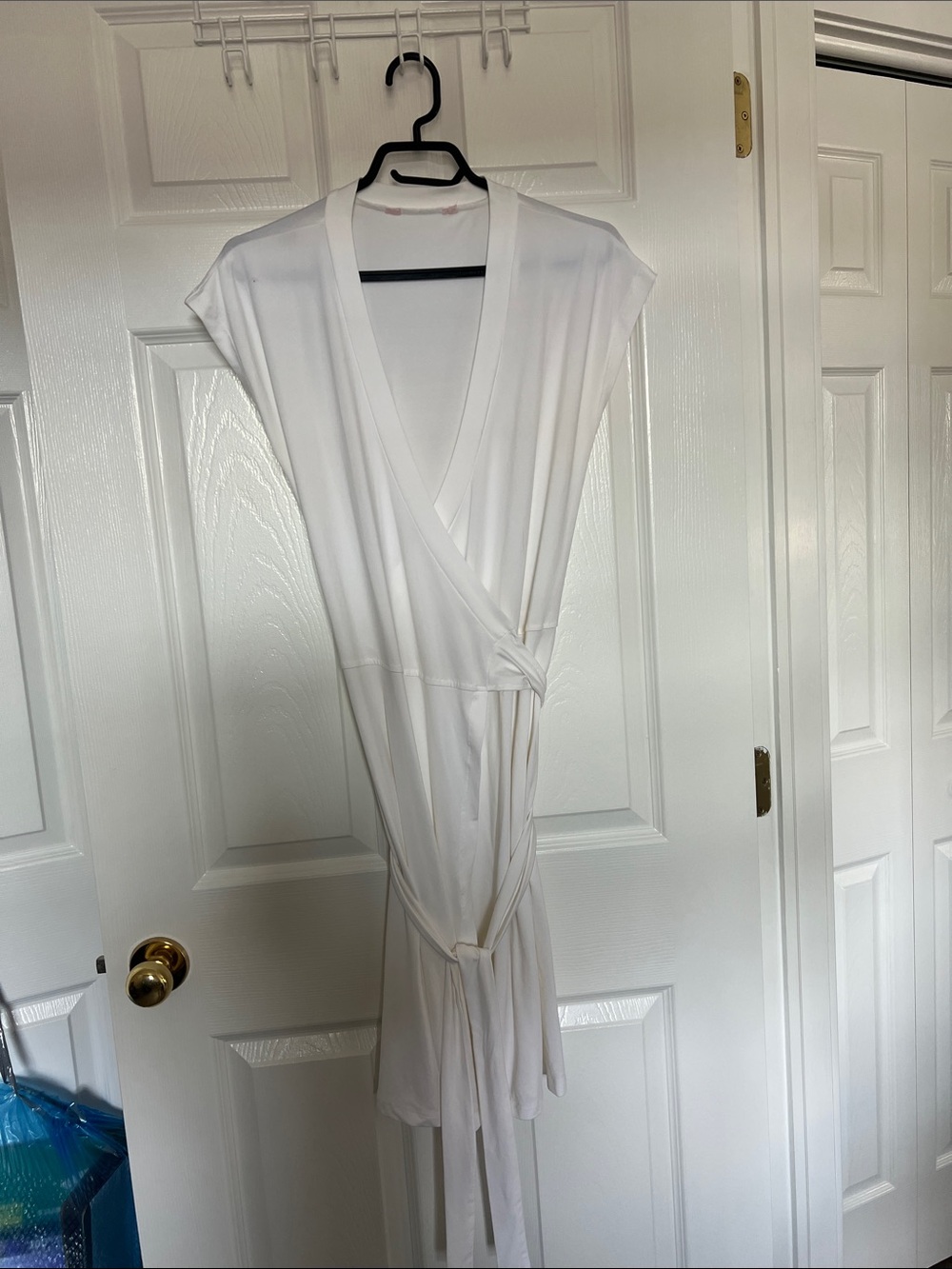 White Wrap-Front dress